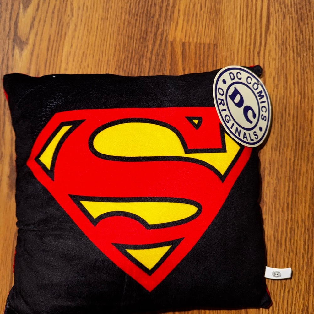 Superman Logo Pillow NWT